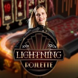 Lightning Roulette logo by Evolution at Scooore Casino